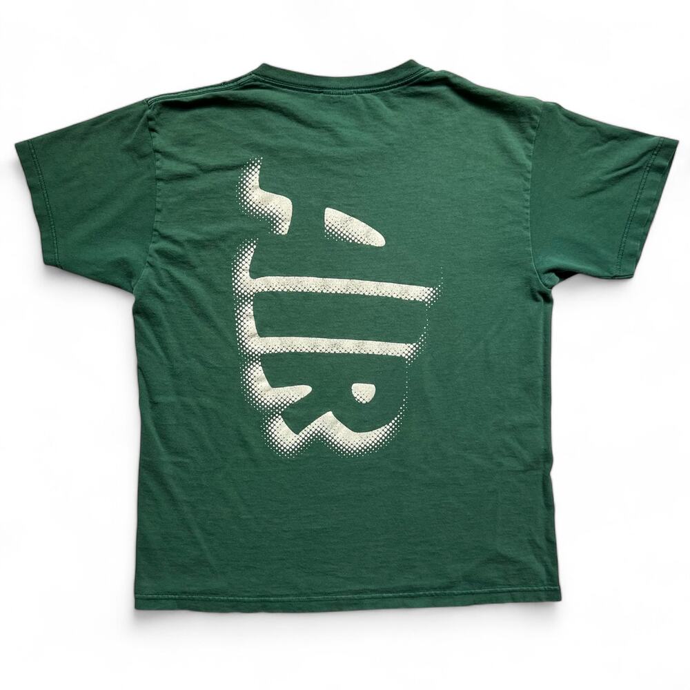 Vintage 90s Nike Air Up Tempo Athletic Spellout T Shirt Green S Essential USA